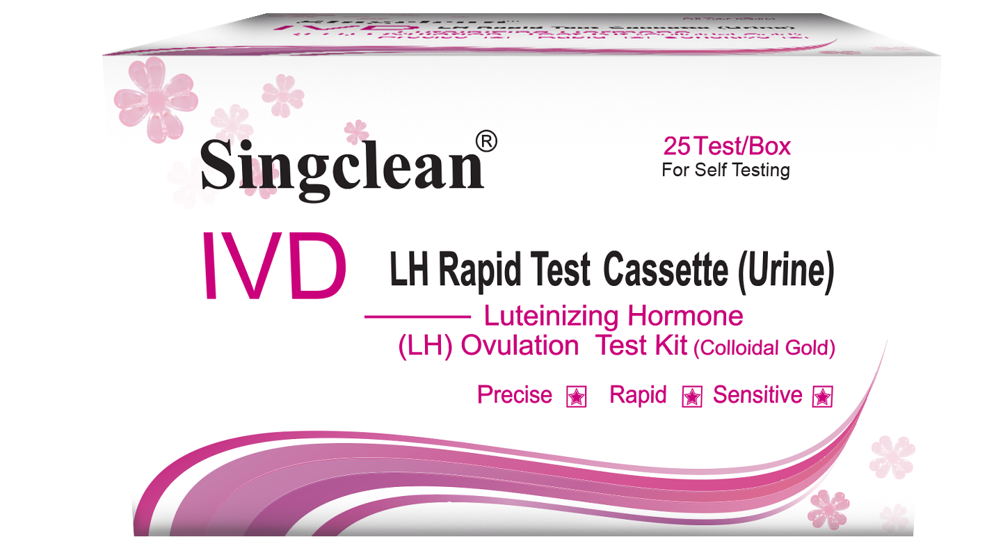 Singclean Luteinizing Hormone (LH) Ovulation Test Kit (Colloidal Gold)